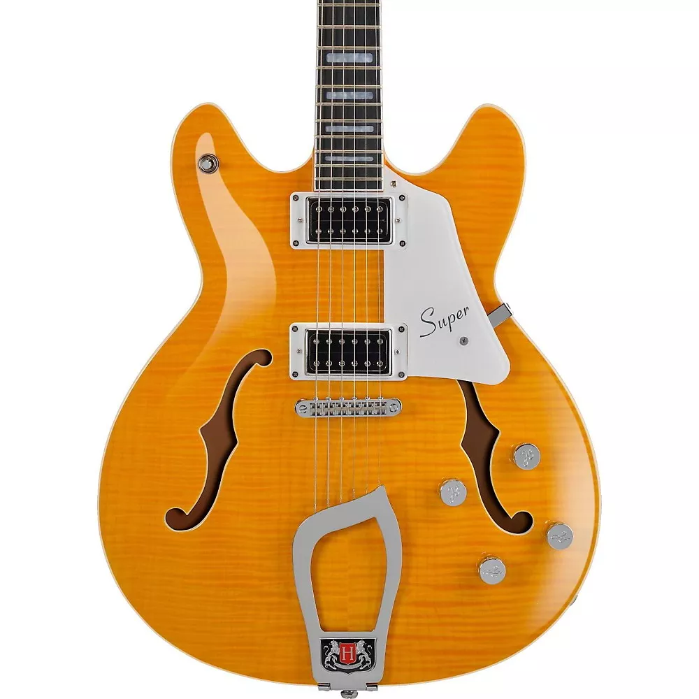 Hagstrom Super Viking Flame Maple Electric Guitar Dandy Dandelion