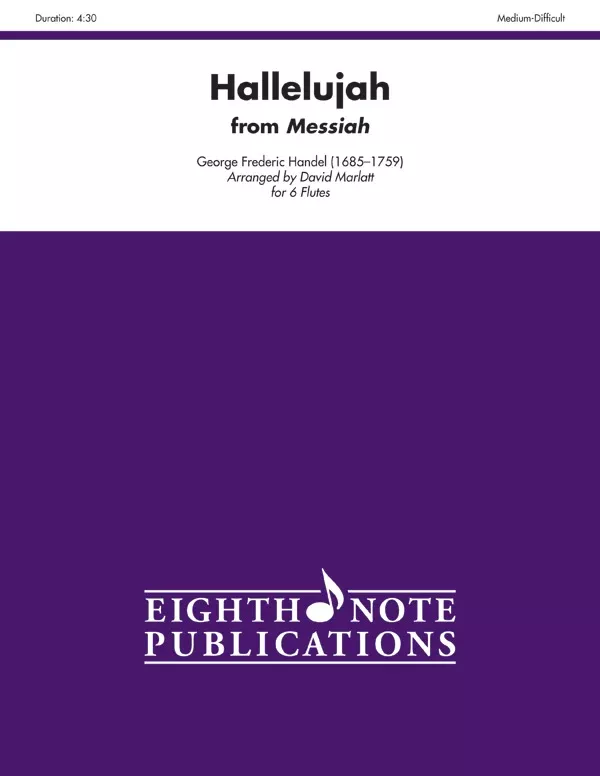 Hallelujah (from Messiah): 6 Flutes Score & Parts