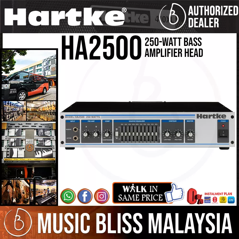 Hartke HA2500 Bass Guitar Amplifier Head with 0% Instalment