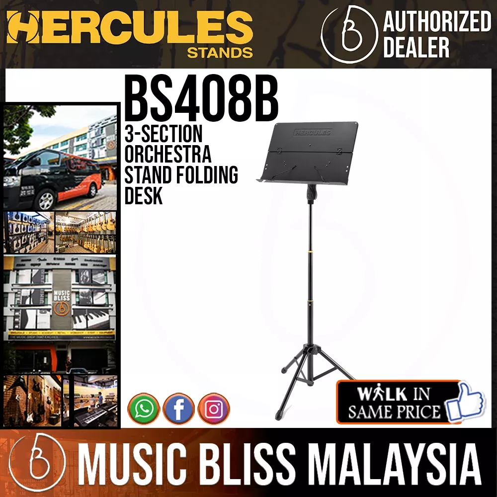 Hercules BS408B 3-Section Orchestra Stand Folding Desk