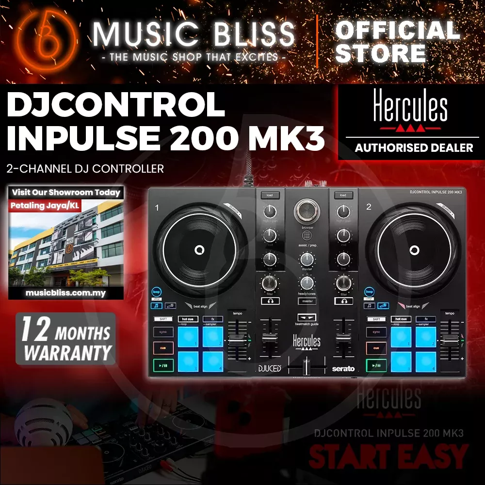 Hercules DJ DJControl Inpulse 200 mk3 2-channel DJ Controller