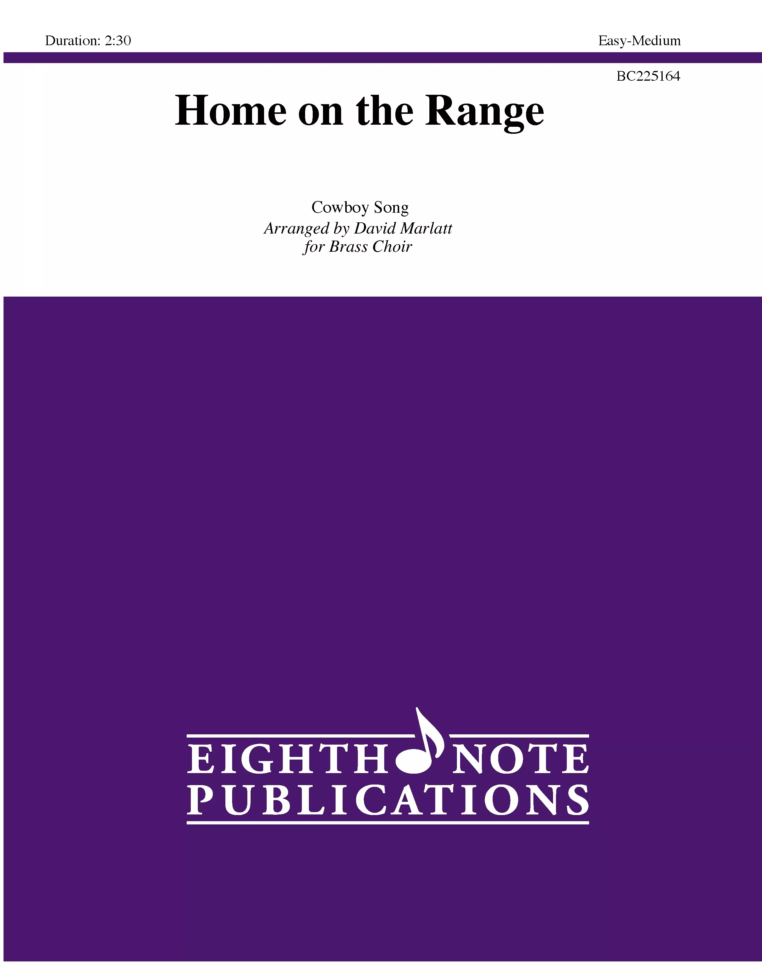 Home on the Range: Brass Choir Score & Parts