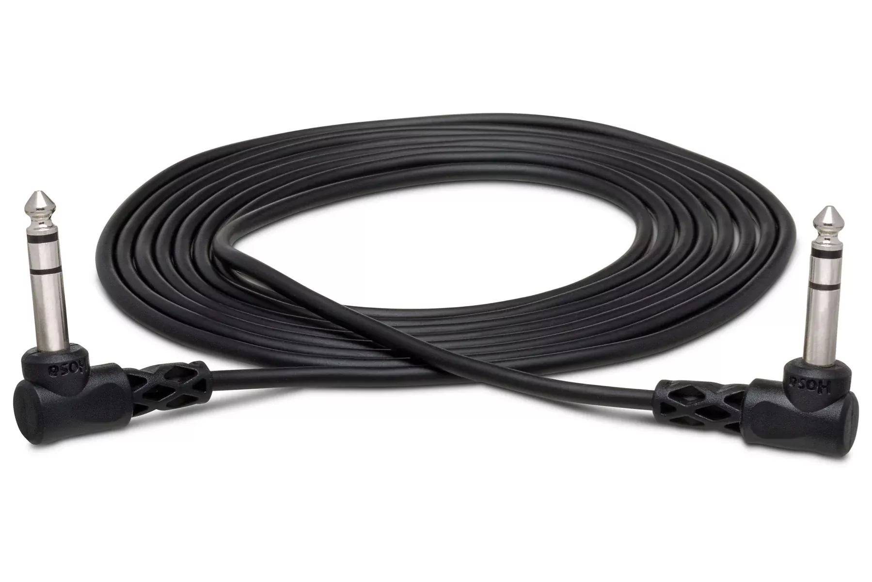 Hosa Balanced Interconnect Cable Right Angle 1/4 in TRS to Same