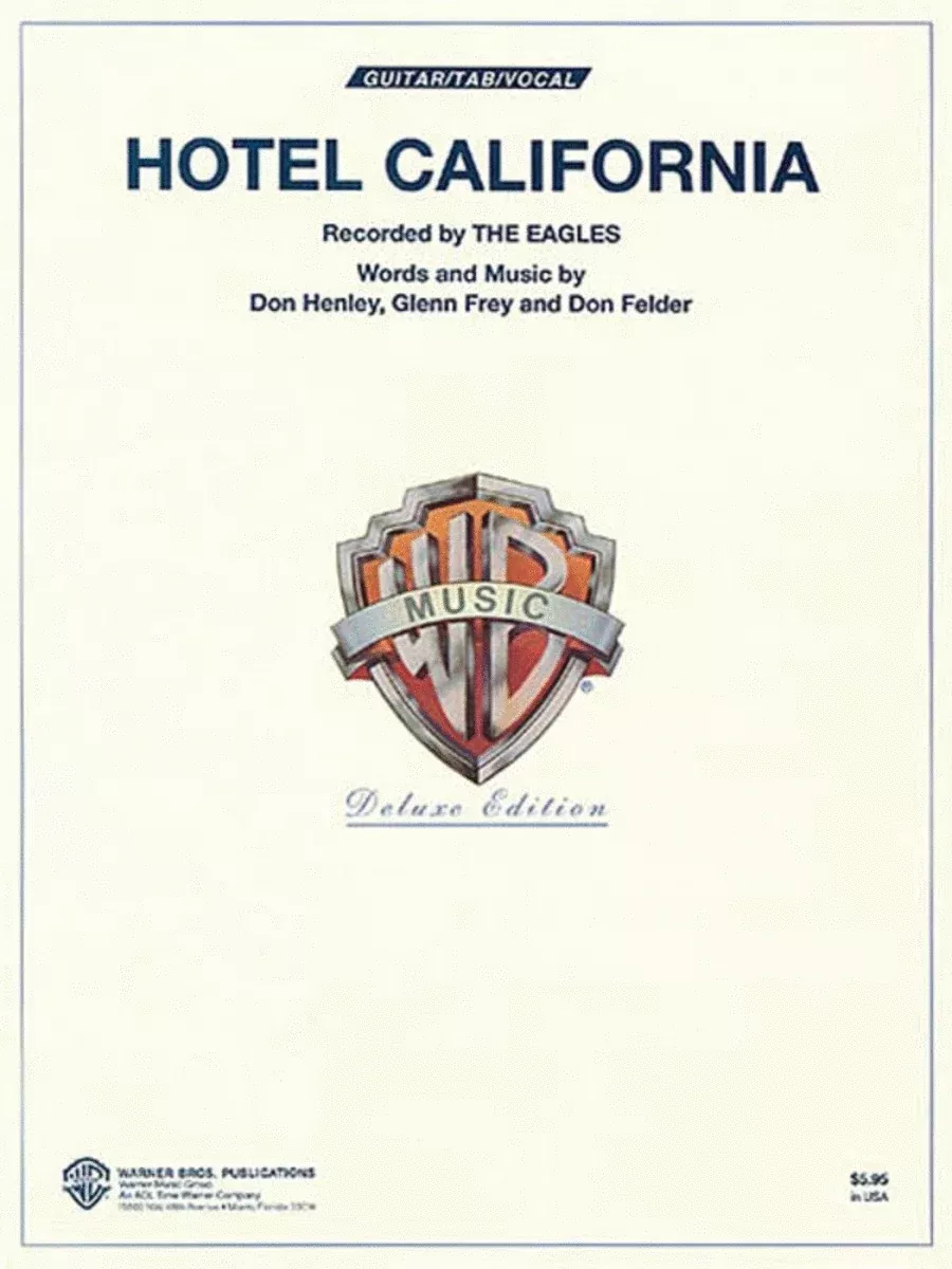 Hotel California Guitar Tab & Vocal Single Sheet
