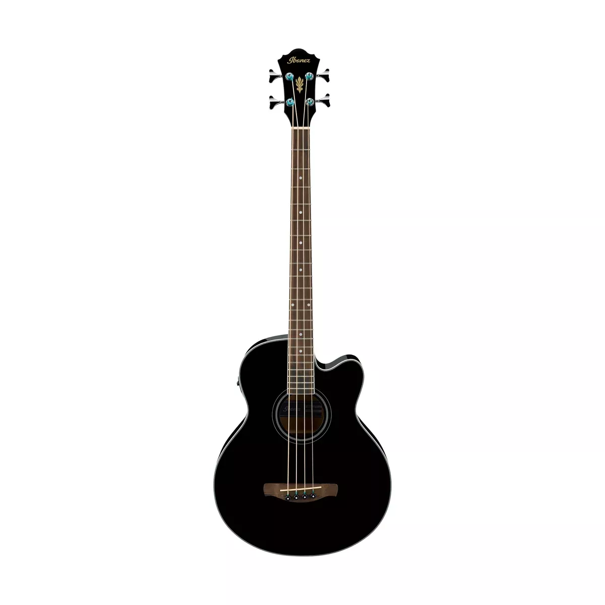 Ibanez AEB8E-BK Acoustic Bass Guitar, Black