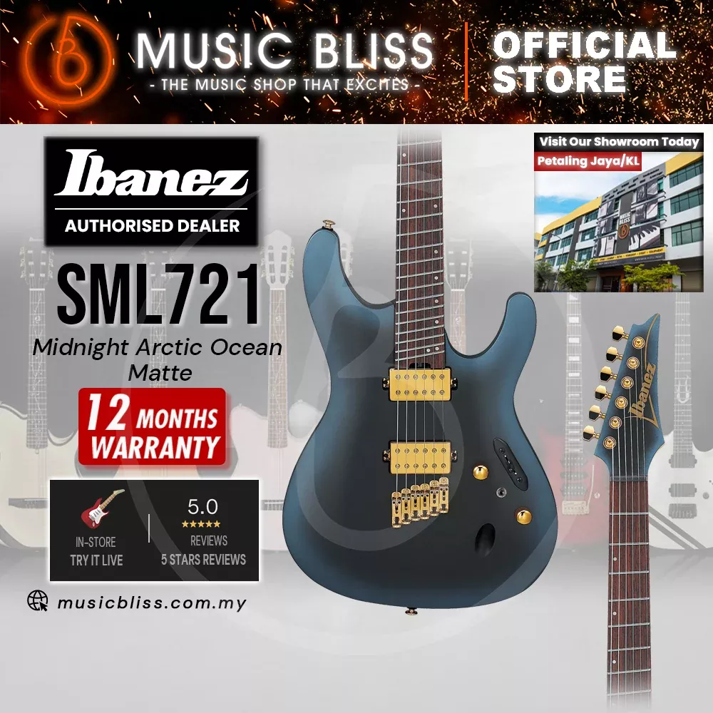 Ibanez Axe Design Lab SML721 Electric Guitar - Midnight Artic Ocean