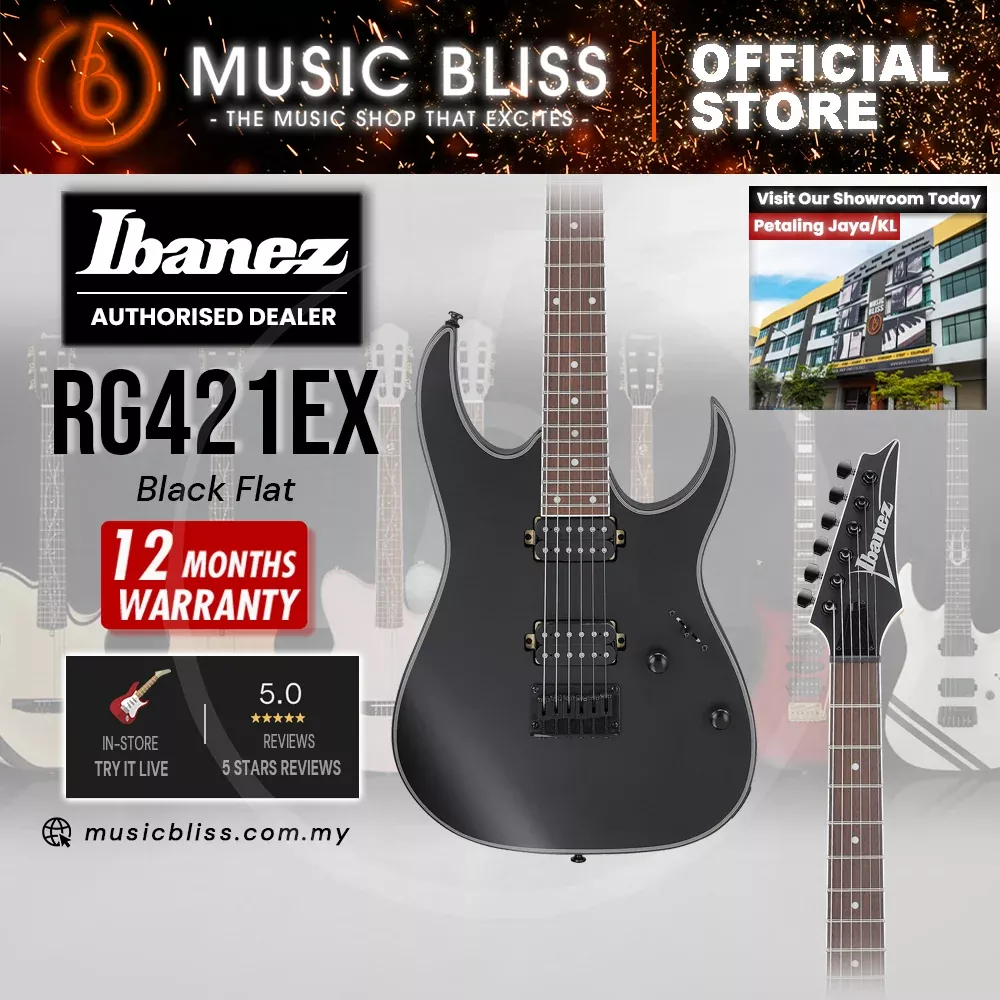 Ibanez RG421EX Electric Guitar - Black Flat