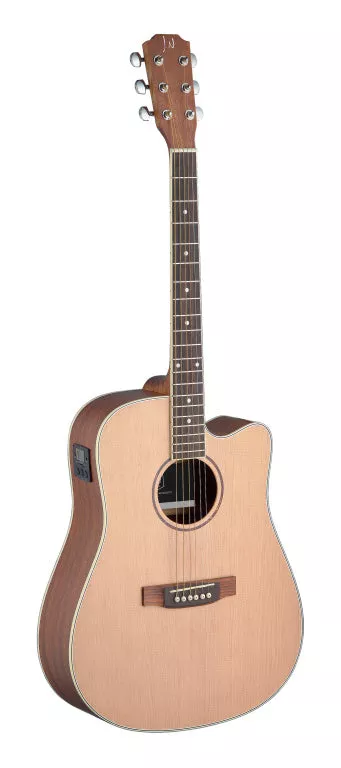 J.N Guitars Asyla series 4/4 dreadnought acoustic-electric guitar with solid spruce top – ASY-DCE