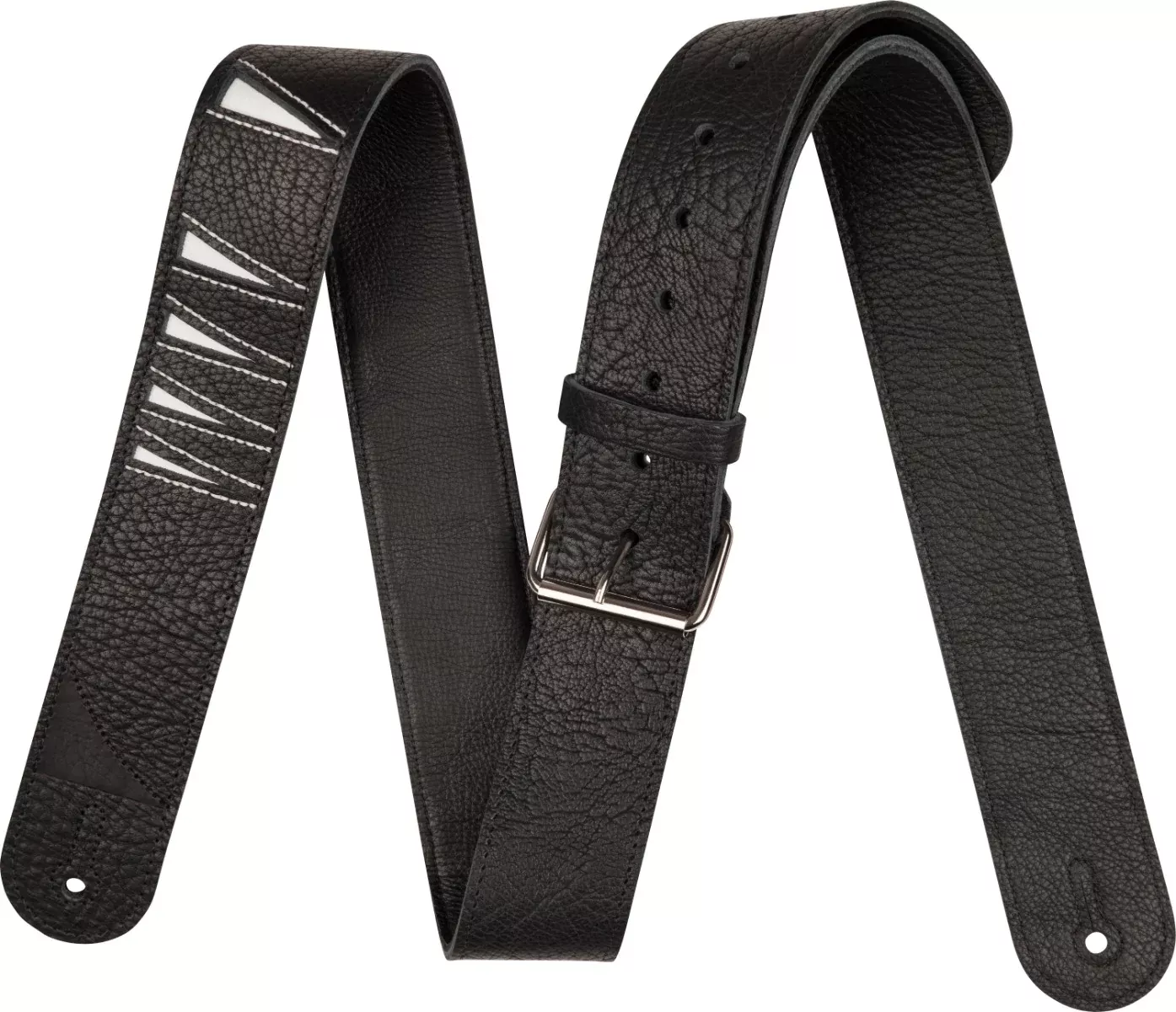 Jackson 2" Shark Fin Leather Strap in Red and Black