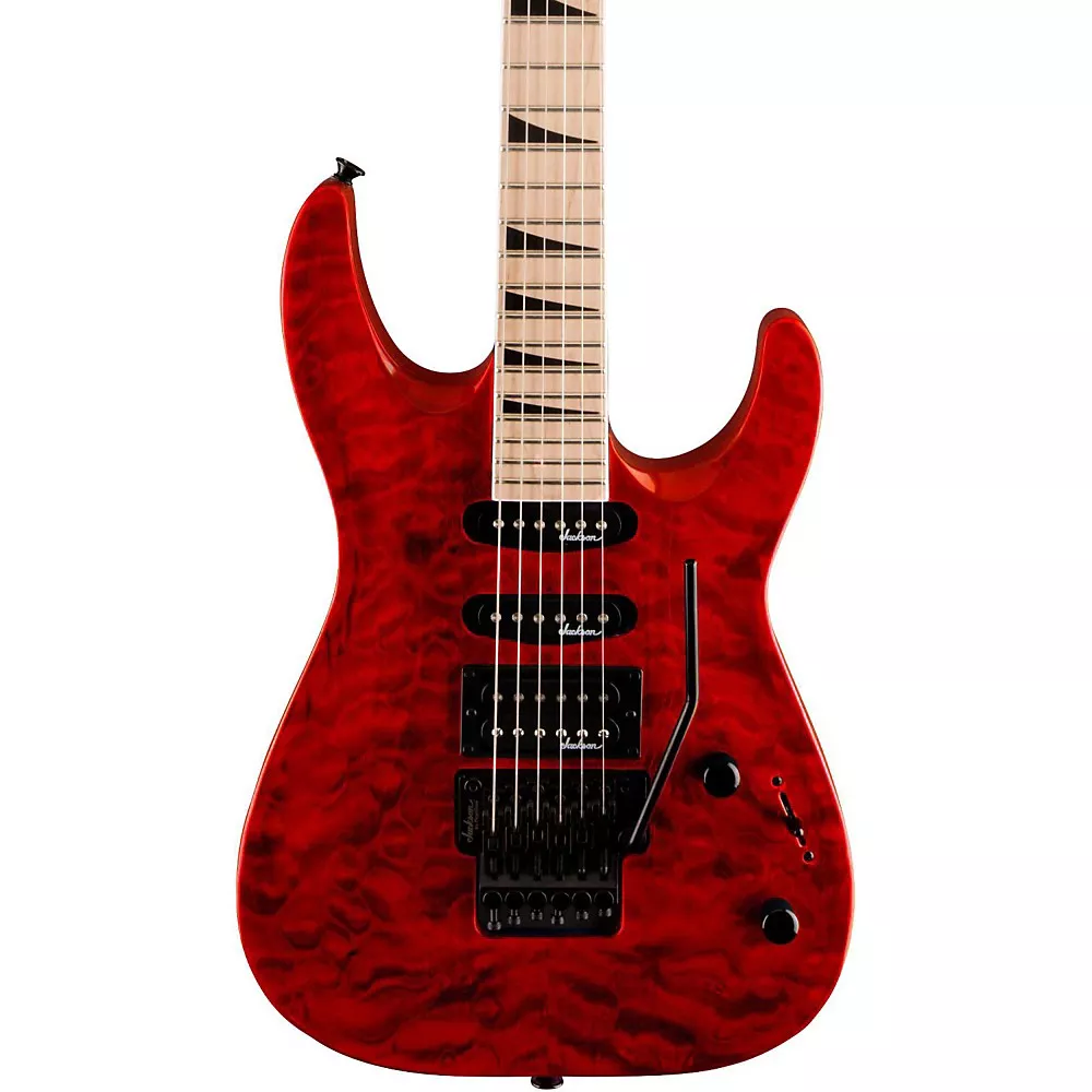 Jackson JS Series Dinky JS34Q DKA-M Electric Guitar - Transparent Red
