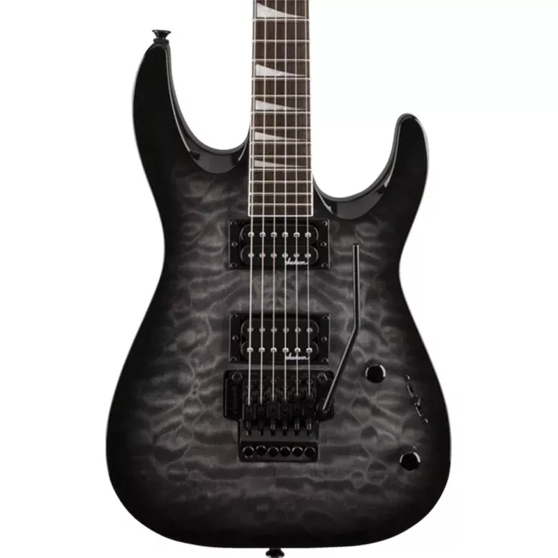 Jackson JS32Q Dinky Arch Top – Quilted Maple Transparent Black