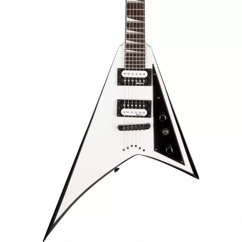 Jackson JS32T Rhoads, Strings-Thru Body – White With Black Bevels