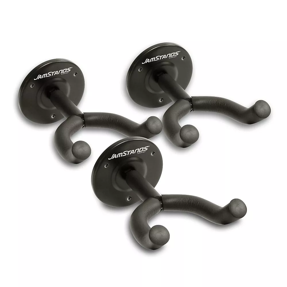 JamStands JS-GHG25 Guitar Wall Hanger With Adjustable Yoke 3-Pack