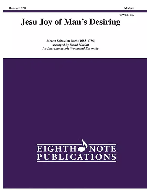 Jesu Joy of Man's Desiring: Interchangeable Woodwind Ensemble Score & Parts