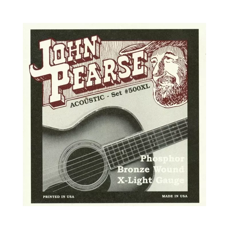John Pearse 500XL Phosphor Bronze Extra Light Acoustic Guitar Strings