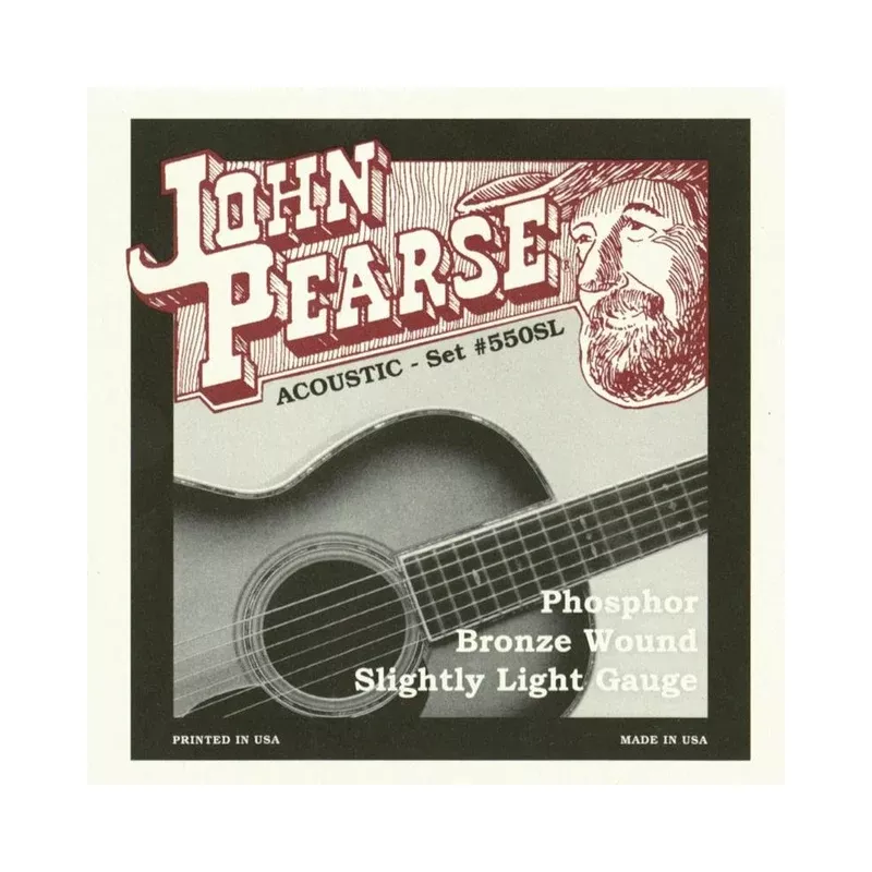 John Pearse 550SL Phosphor Bronze Slightly Light Acoustic Guitar Strings