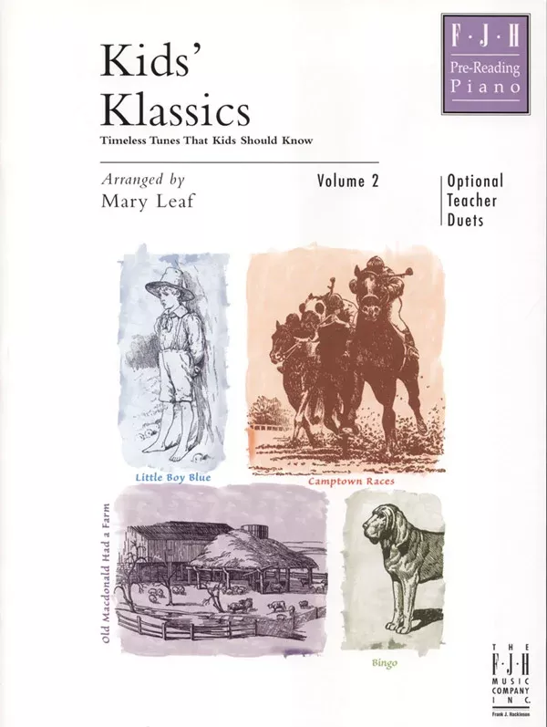Kids' Klassics, Volume 2: Pre-Reading Piano Book