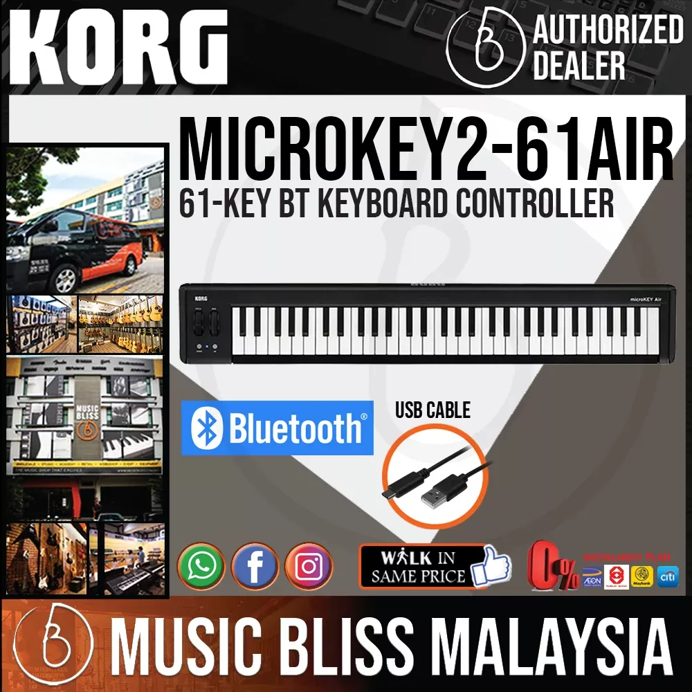 Korg microKEY Air 61 61-key Bluetooth Keyboard Controller with 0% Instalment