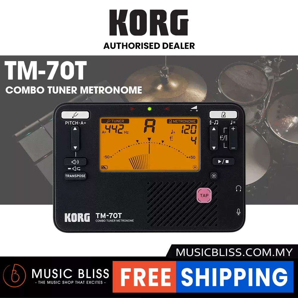 Korg TM-70T Tuner and Metronome - Black