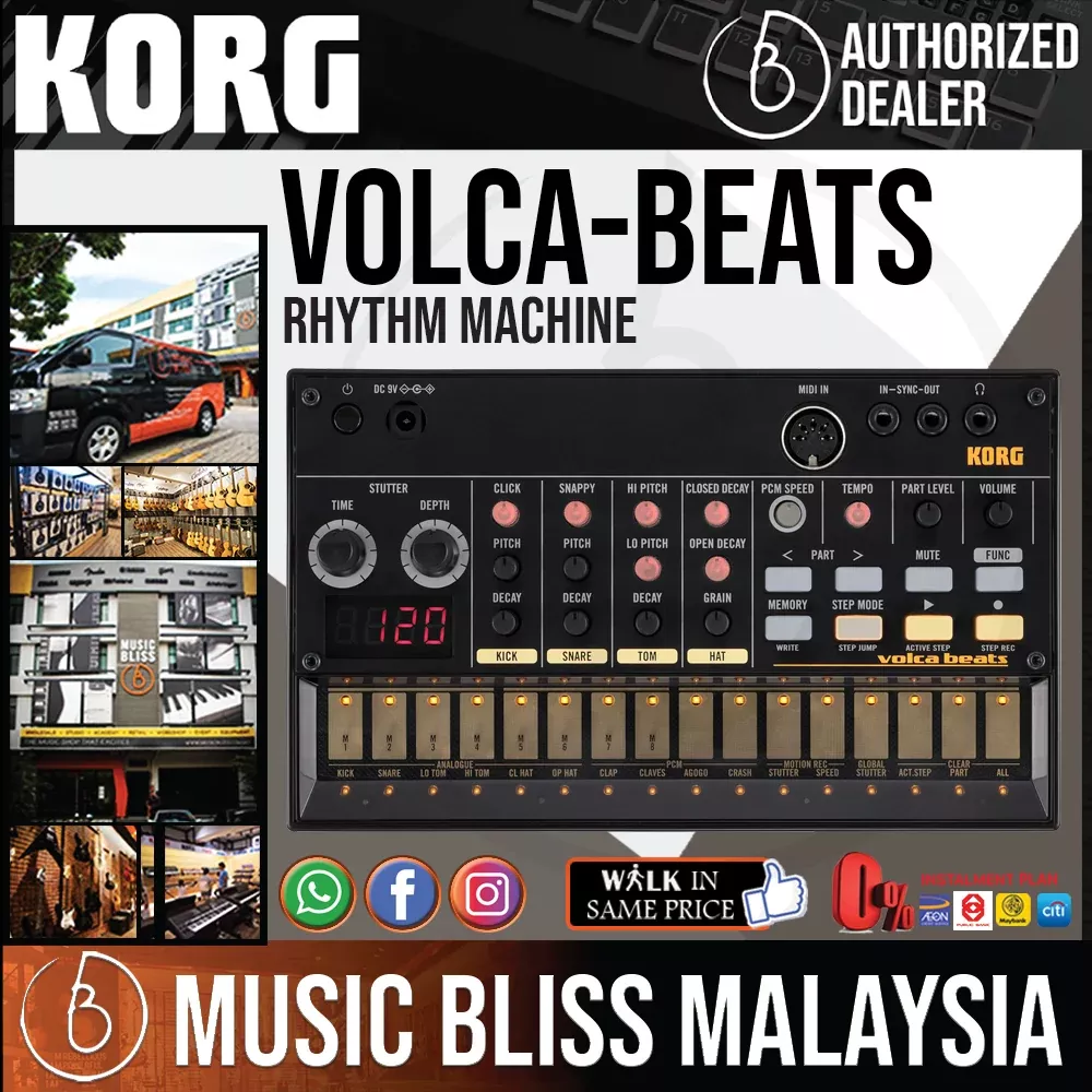Korg Volca Beats Rhythm Machine with 0% Instalment