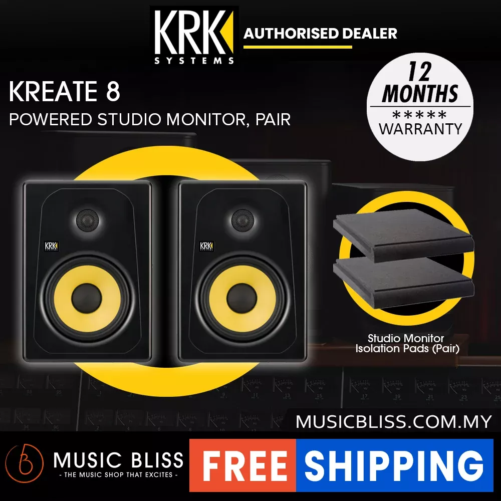 KRK Kreate 8 Powered Studio Monitor - Pair
