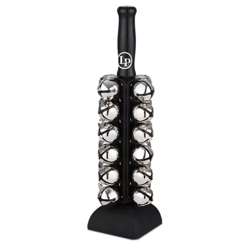 Latin Percussion Deluxe 24 Sleigh Bell w/Case, Black