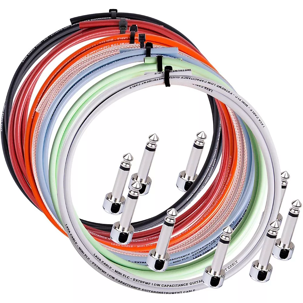 Lava Piston Solder-Free Mini Ultramafic Right Angle Cable Kit 10 ft. with 10 plugs Purple