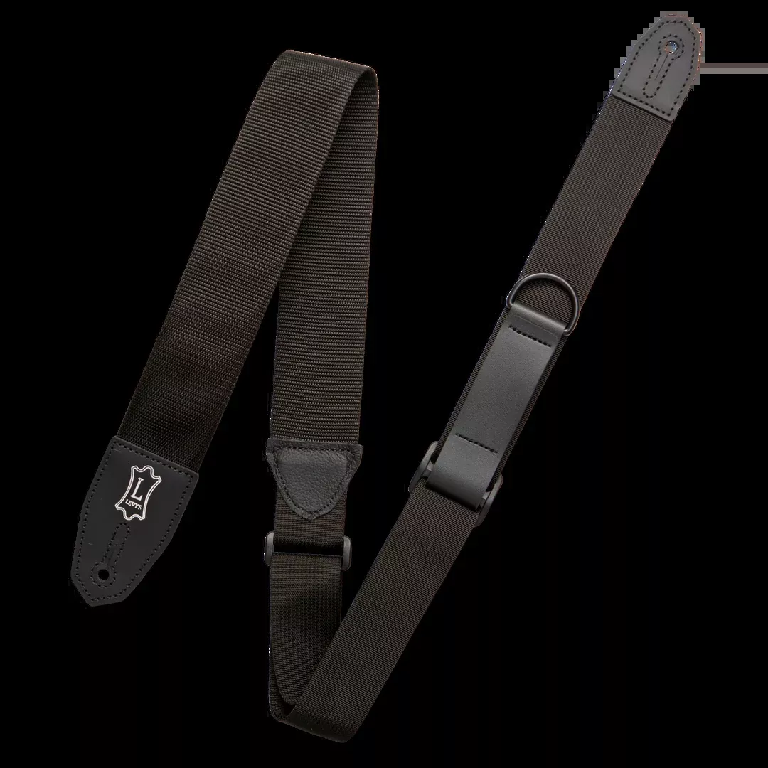 Levy’s MRHP-BLK 2-inch Wide Polyester Right Height Guitar Strap – Black