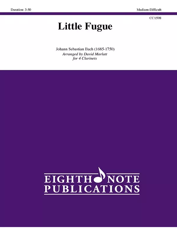 Little Fugue: 4 Clarinets Score & Parts