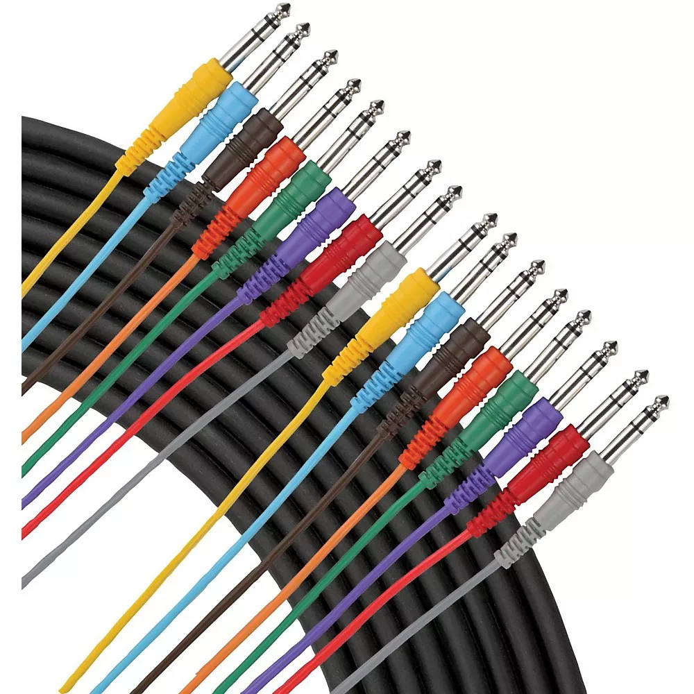 Livewire Essential A8TT 8-Channel Snake TRS to TRS 6 ft. Black