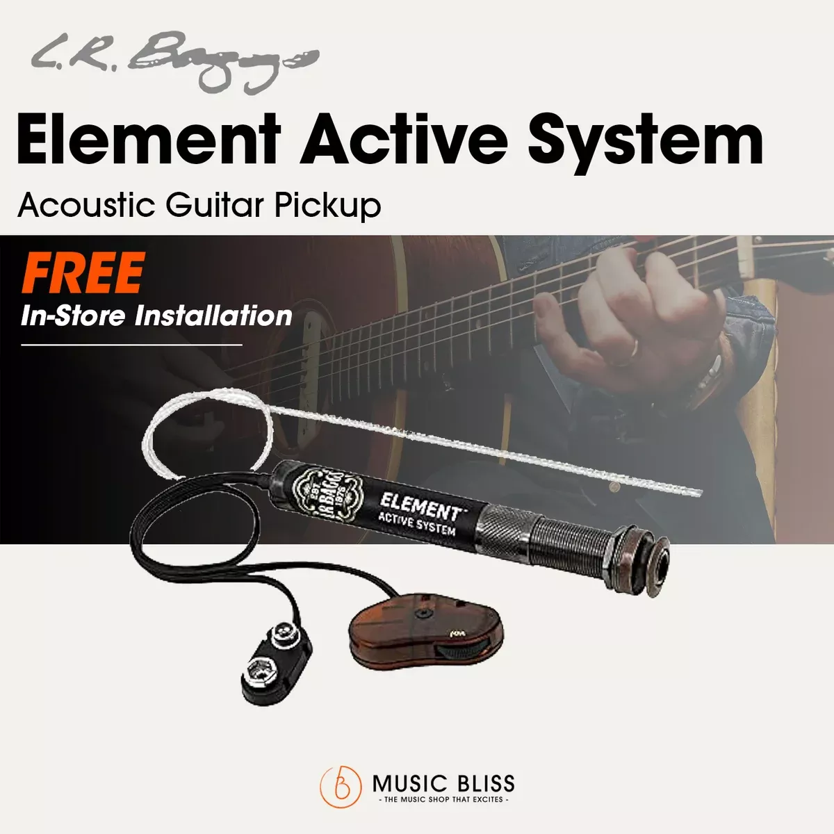 LR Baggs Element Active System Acoustic Guitar Undersaddle Pickup (Free In-Store Installation)