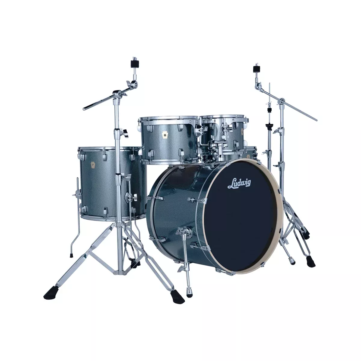 Ludwig LE5220C4 Evolution 5pcs Drum Kit w/Hardware, Atlantis Sparkle