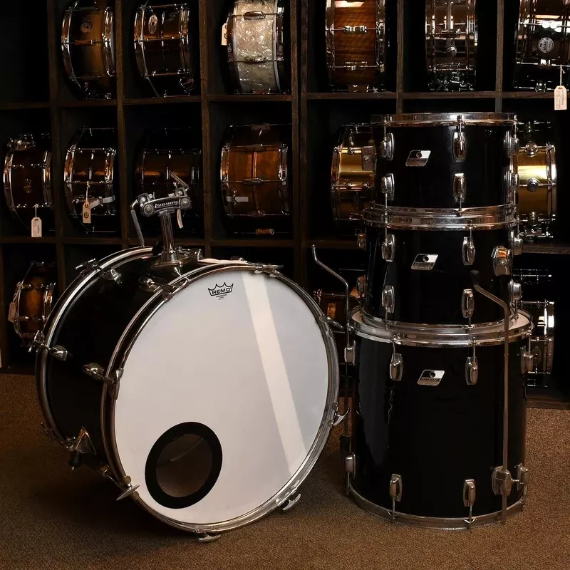 Ludwig Rocker 4 Piece Kit – Black Wrap – Painted Interior – Used