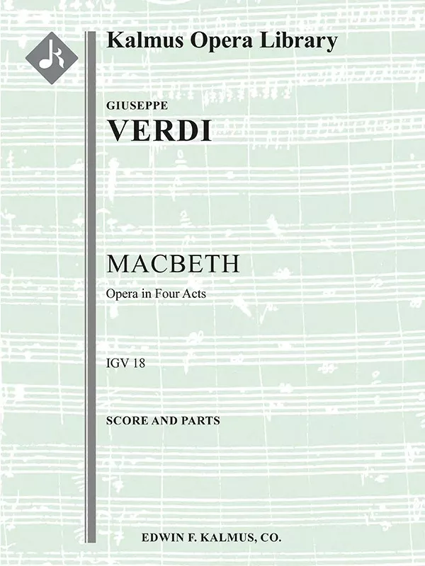 Macbeth (complete 1865 version): Conductor Score & Parts