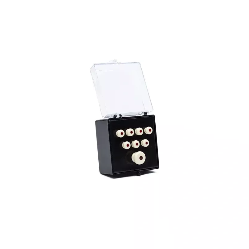 Martin Bridge Pin Set, White with Tortoise Dot
