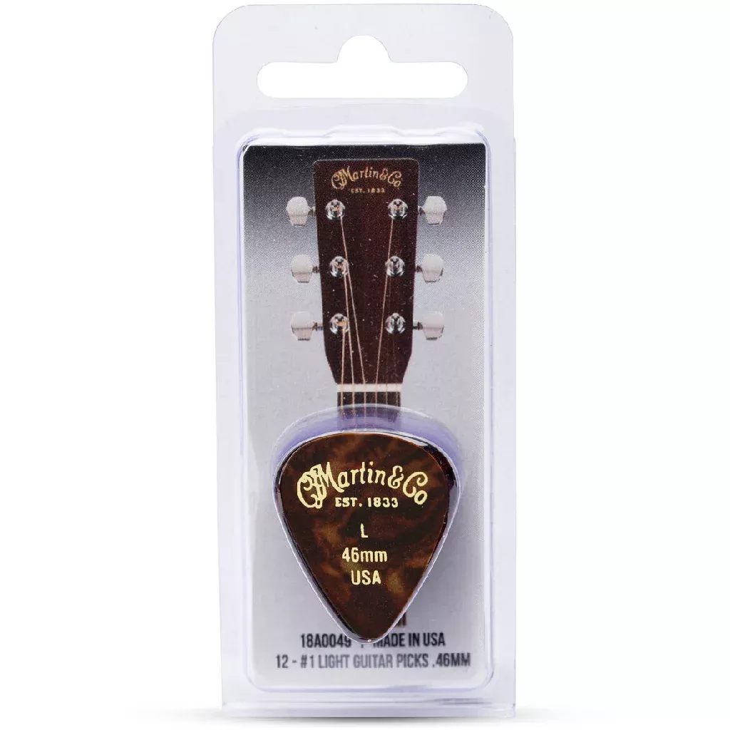 Martin Celluloid Faux Tortoise Picks .46mm 12 Pack