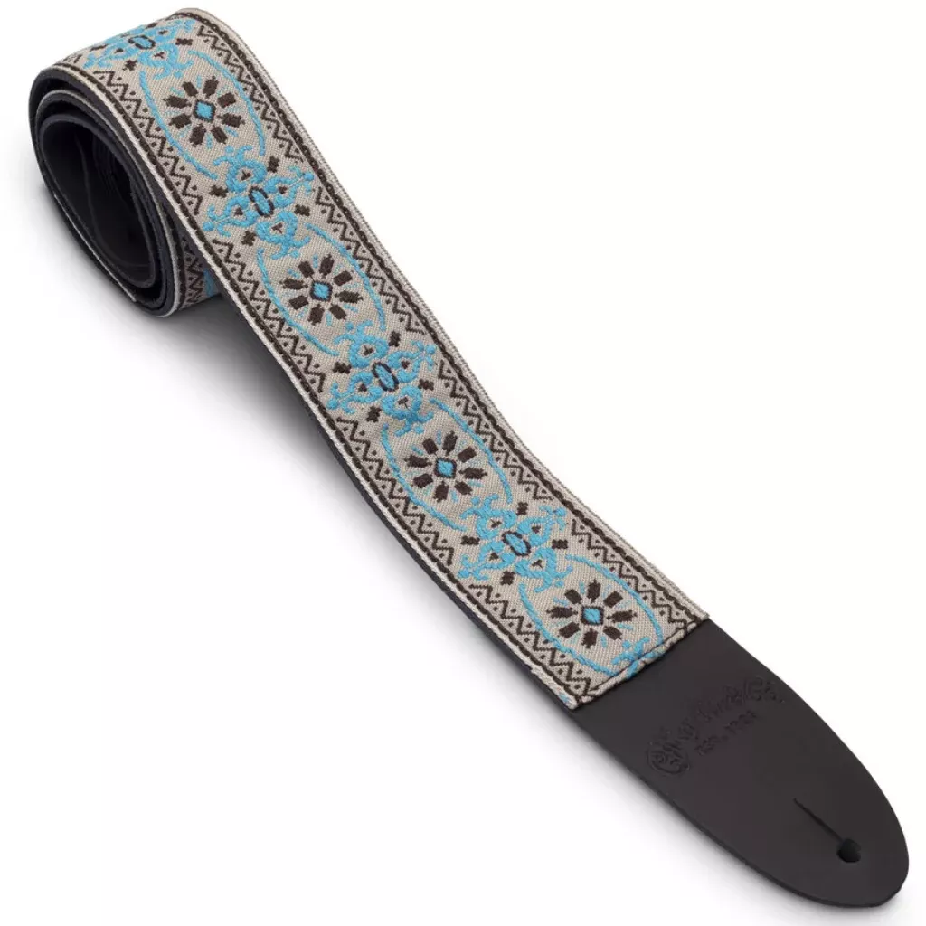 Martin Retro Woven Strap Leather Ends in Blue