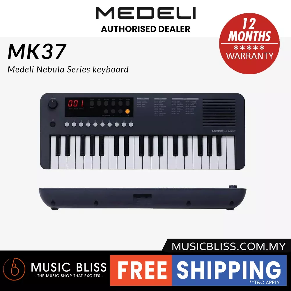 Medeli MK37 37-Keys Keyboard – Black