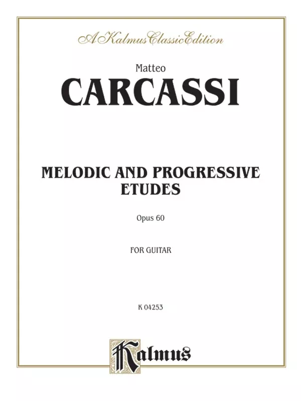 Melodic and Progressive Etudes, Opus 60: Guitar Book