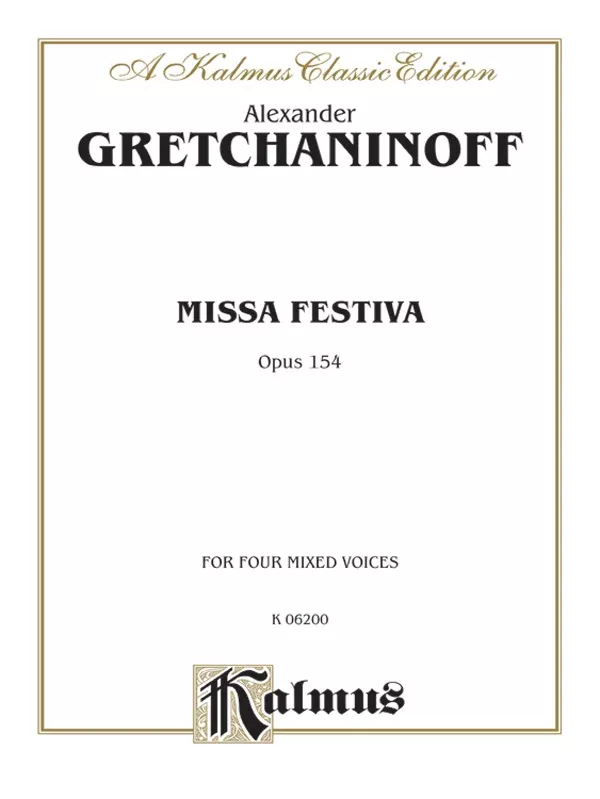 Missa Festiva (Opus 154): SATB Choral Book