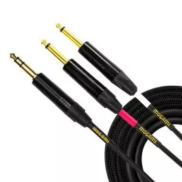 Mogami INSERT or L/R SPLIT TRS to Dual TS 20 ft (GOLD INSERT TS-20)