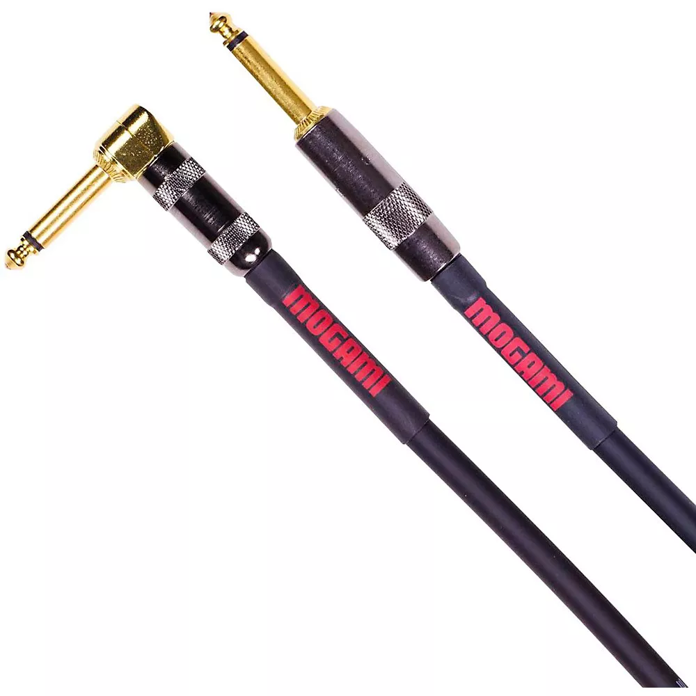 Mogami Overdrive Guitar Cable Right Angle to Straight 12 ft.