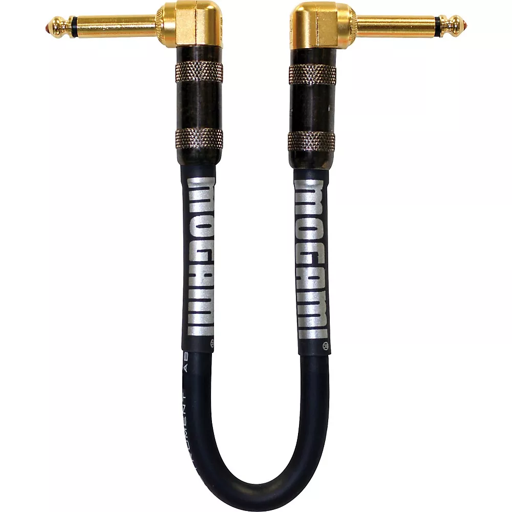 Mogami Platinum Guitar Patch Cable with Right Angle Connectors 11 in. Right Angle To Right Angle