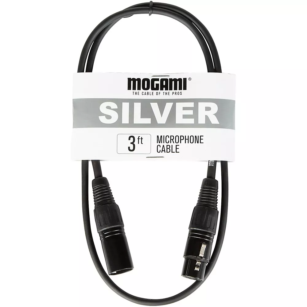 Mogami Silver 1/4" Straight Instrument Cable - 25 ft.