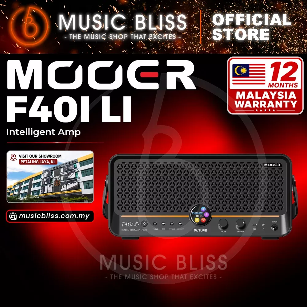 Mooer F40i AI Intelligent Amp with Lithium Battery – Phantom Black