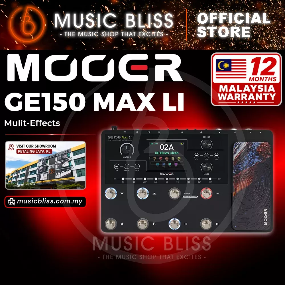 Mooer GE150 Max Li Multi Effect Processor with Lithium Battery