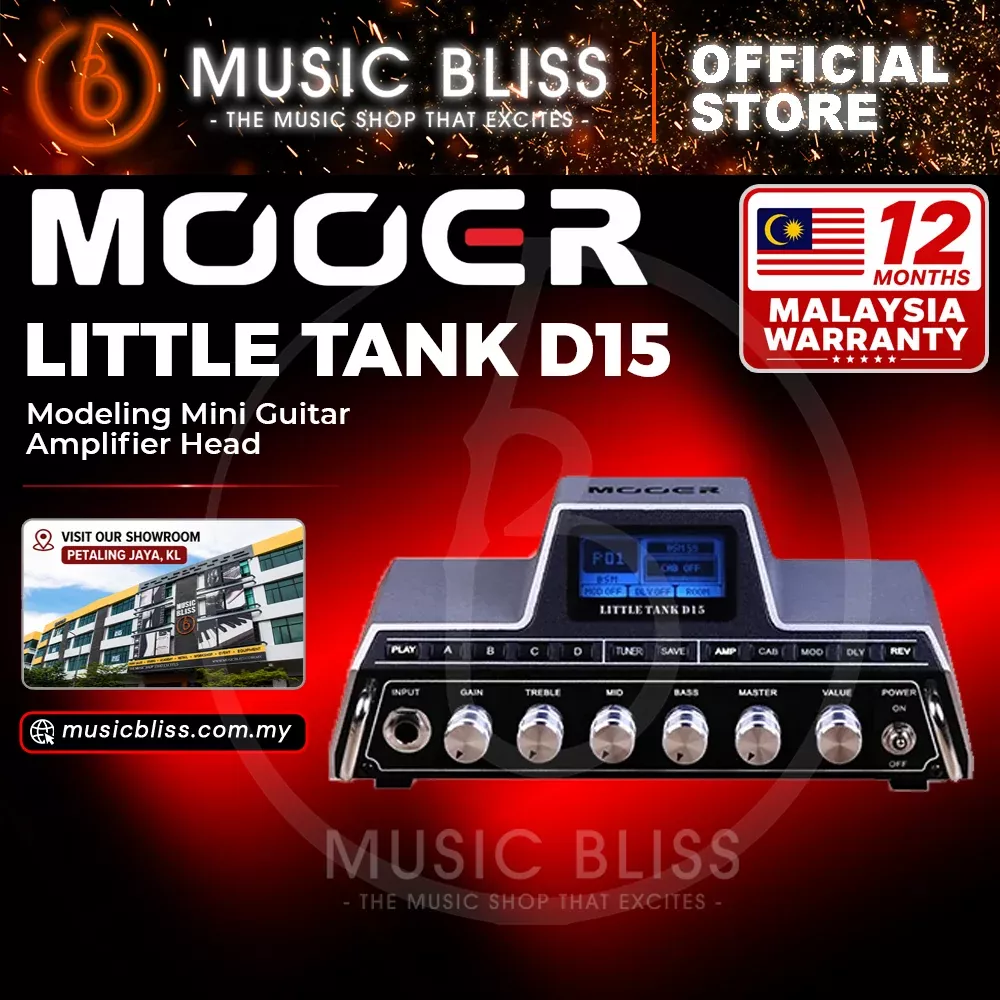 Mooer Little Tank D15 Modeling Mini Guitar Amplifier Head
