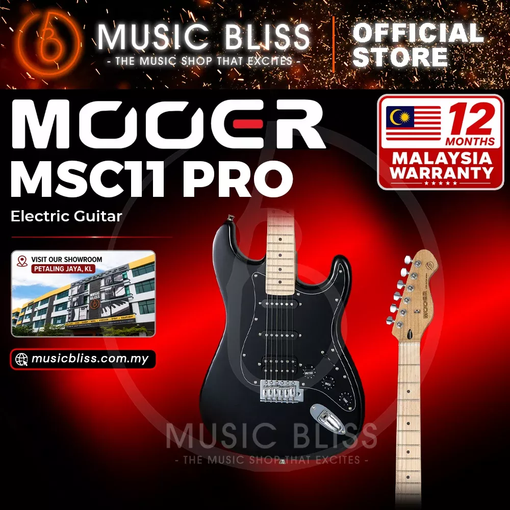 Mooer MSC11 Pro Black Electric Guitar