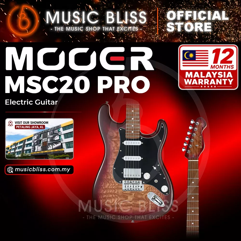 Mooer MSC20 Pro Amber Brown Electric Guitar