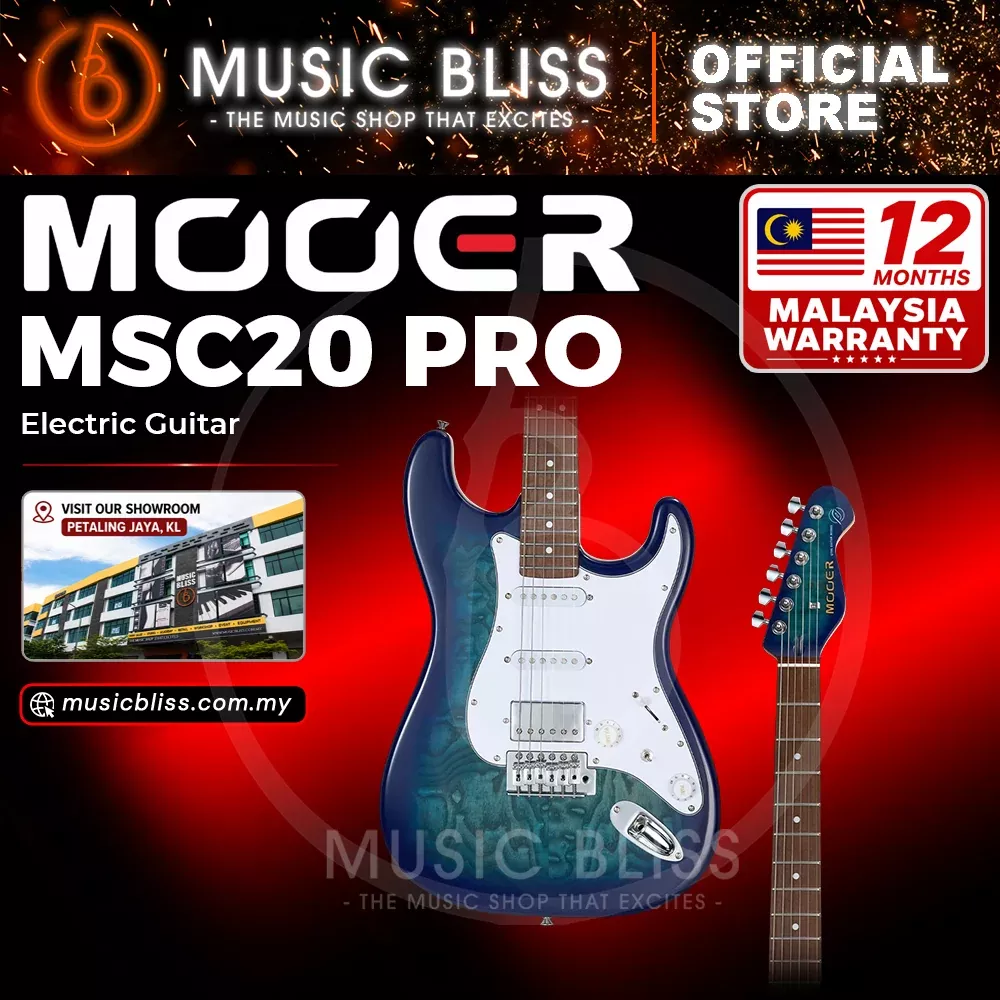 Mooer MSC20 Pro Ocean Blue Electric Guitar